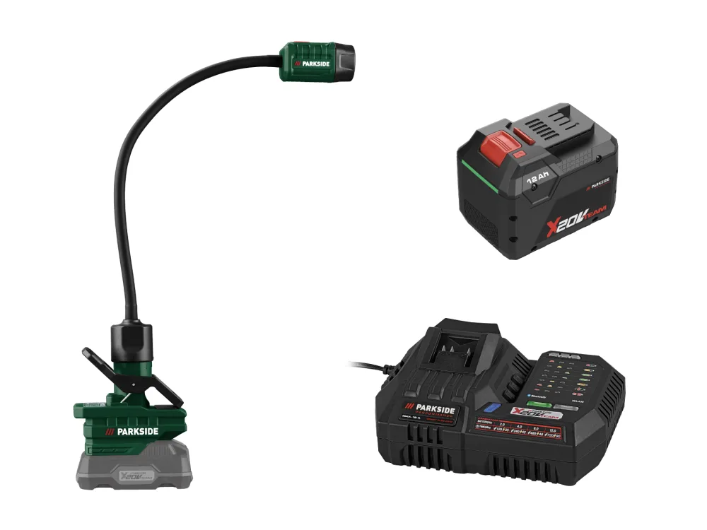 Parkside® Aku bodové LED světlo Plssa 20-Li A1, Smart 12 Ah
