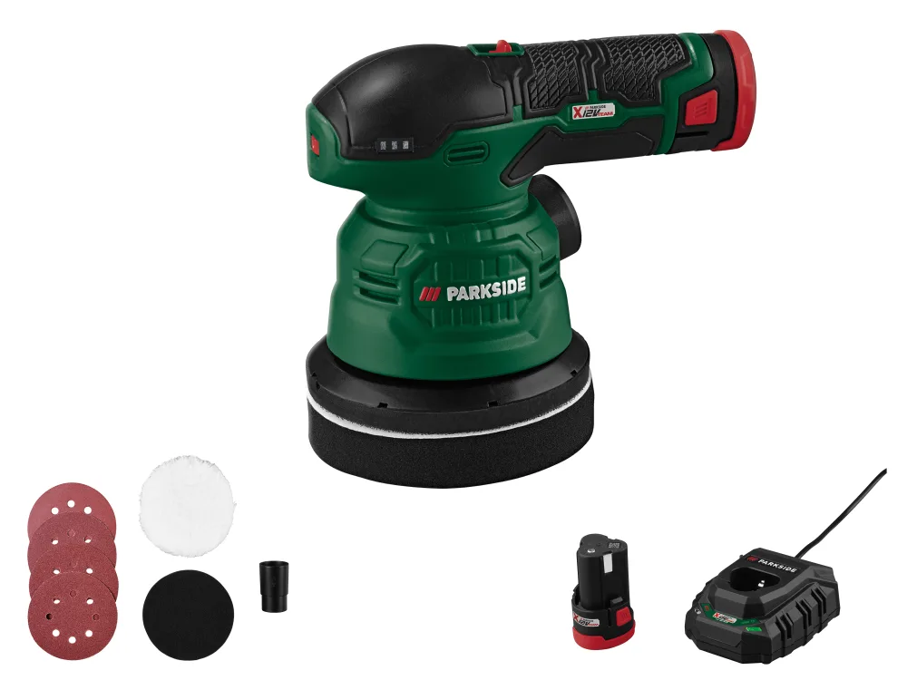 PARKSIDE® 12V Akku-Schleif- und Poliermaschine »PASP 12-Li A1« mit Akku – mit Ladegerät
