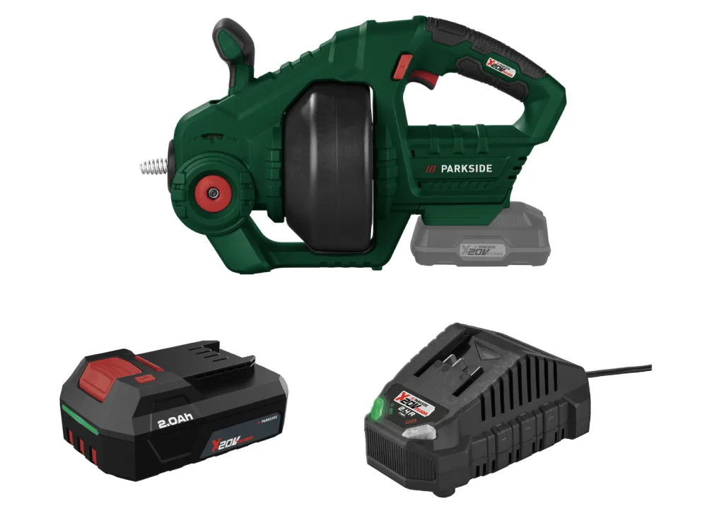 Parkside® Aku čistič potrubí Parrw 20-Li A1, 2 Ah