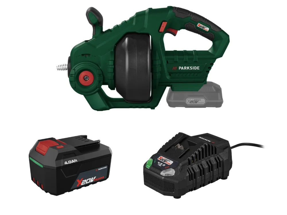 Parkside® Aku čistič potrubí Parrw 20-Li A1, 4 Ah
