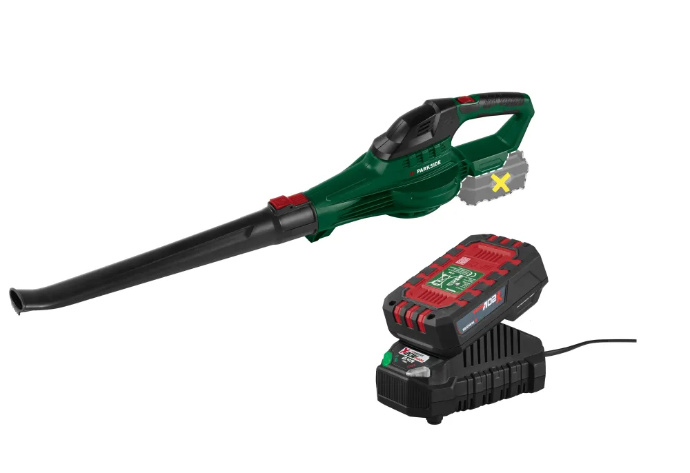 PARKSIDE® Aku fúkač lístia 20 V PLBA 20-Li C4 + Akumulátor 20 V/2 Ah PAP 202 A1 + Nabíjačka na akumulátor 20 V/2,4 A PLG 20 C1