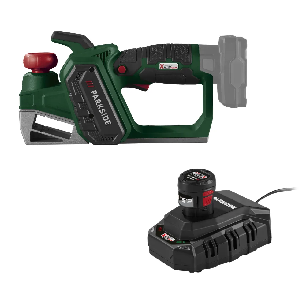 PARKSIDE® Aku hoblík PHA 12 B2 s akumulátorom 12 V/2,5 Ah PAPK 12 2.5 B1 a nabíjačkou 6 A PLGK 12 6.0 B1