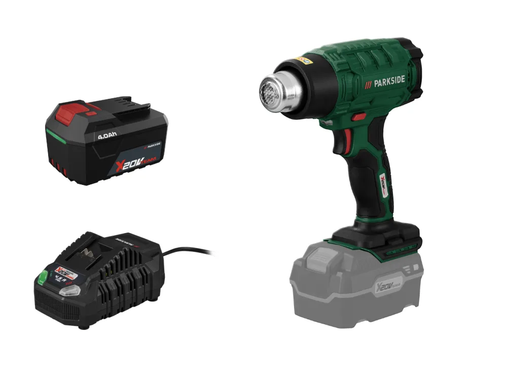 Parkside® Aku horkovzdušná pistole Phlga 20-Li C2, 4 Ah