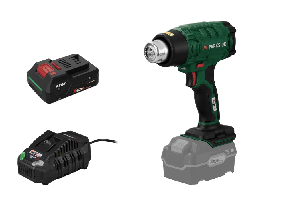 Parkside® Aku horkovzdušná pistole Phlga 20-Li C2, Smart 4 Ah