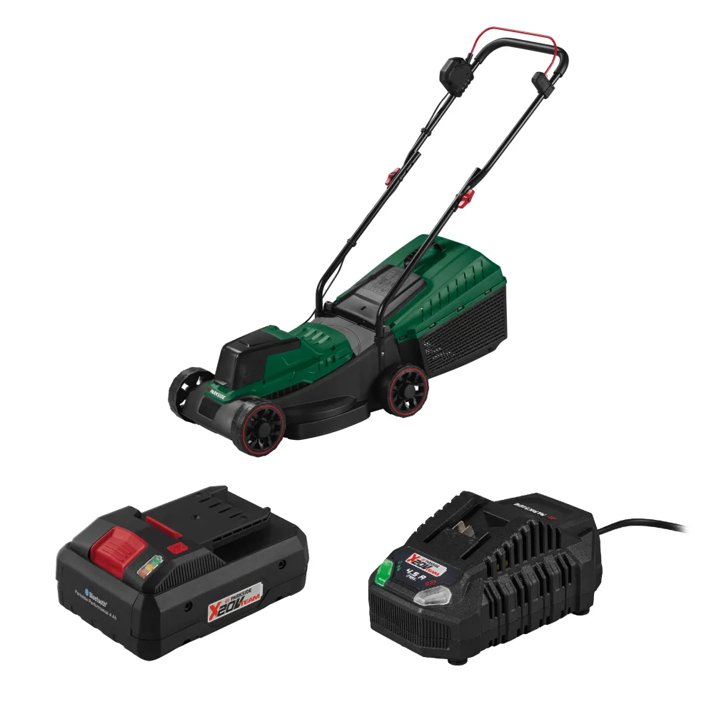 PARKSIDE® Aku kosačka na trávu 20 V PARM 20 A1 + Smart akumulátor 20 V/4 Ah + Rýchlonabíjačka akumulátora 20 V/4,5 A