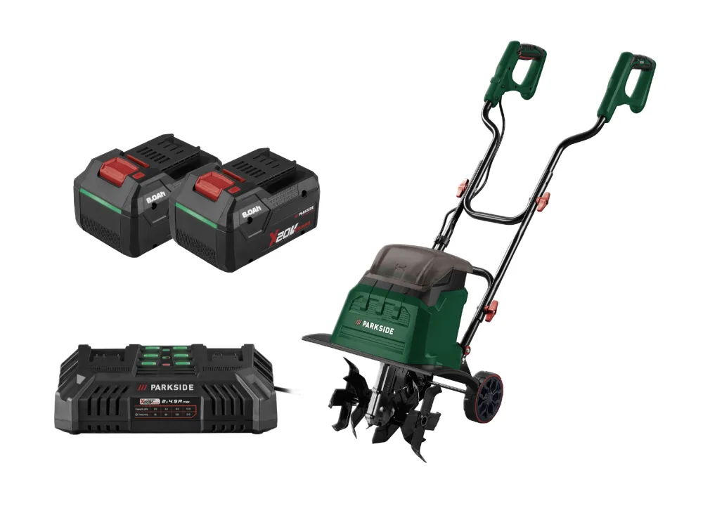 Parkside® Aku kultivátor Pabh B2, 2x Smart 8 Ah