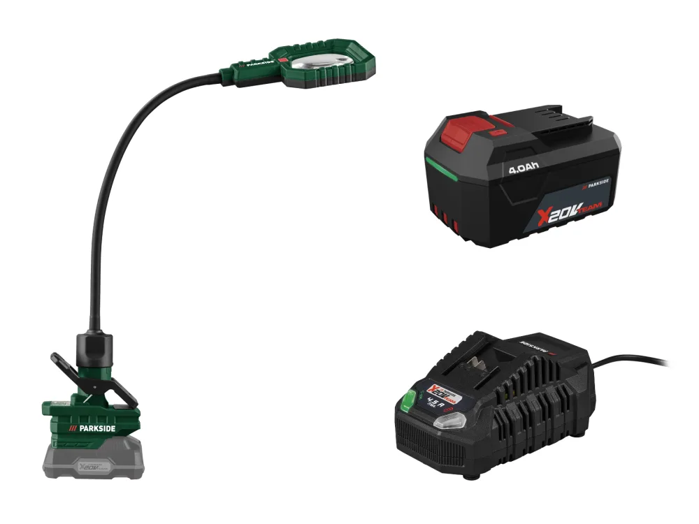 Parkside® Aku LED lupa Plsla 20-Li A1, 4 Ah
