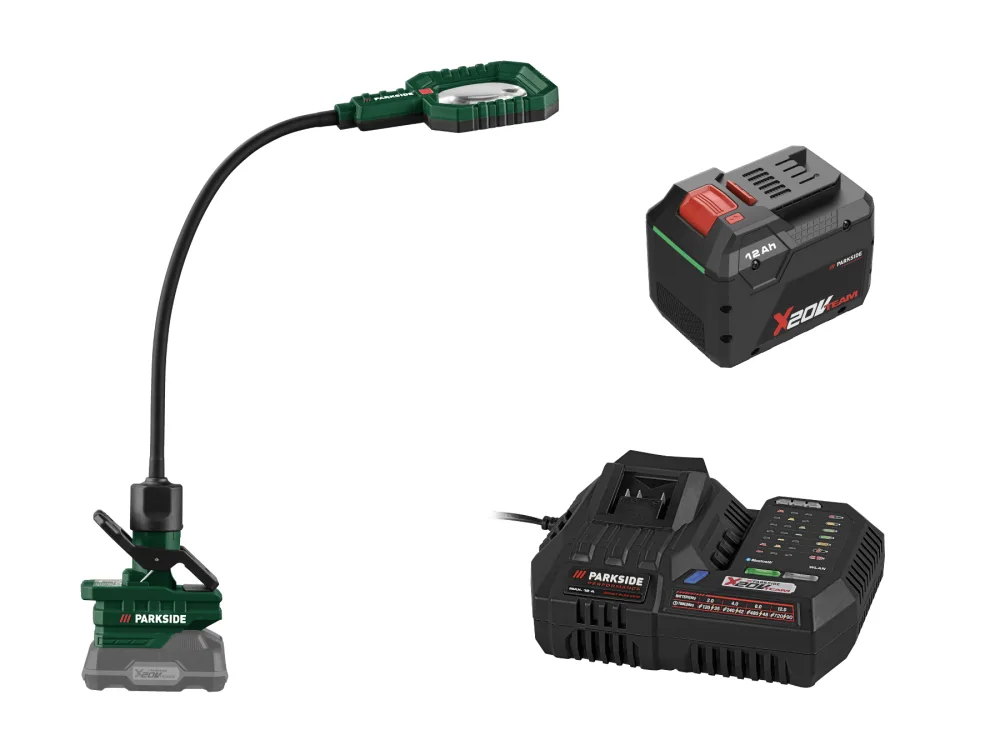 Parkside® Aku LED lupa Plsla 20-Li A1, Smart 12 Ah
