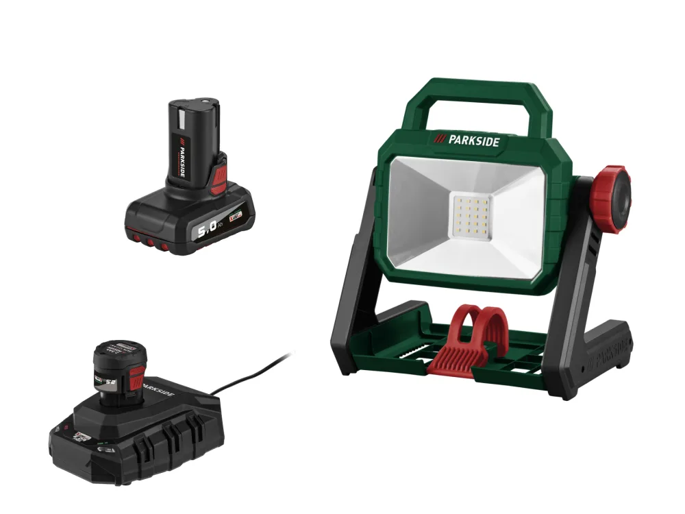Parkside® Aku LED reflektor Plsa 20-Li A1, 2,5 Ah a 5 Ah