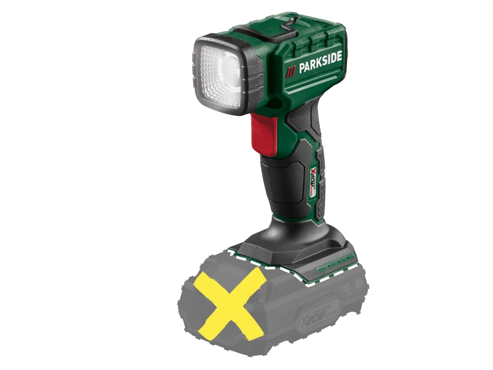 PARKSIDE® Aku LED ručná lampa 20 V PLHLA 20 Li A1/PLHLA 20-Li C1 – bez akumulátora (LED ručná lampa PLHLA 20 Li A1)