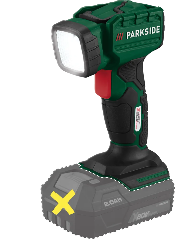 PARKSIDE® Aku LED ručný reflektor 20 V  PLHLA 20 Li A1/PLHLA 20-Li C1 - bez akumulátora (20V PLHLA 20 Li A1)