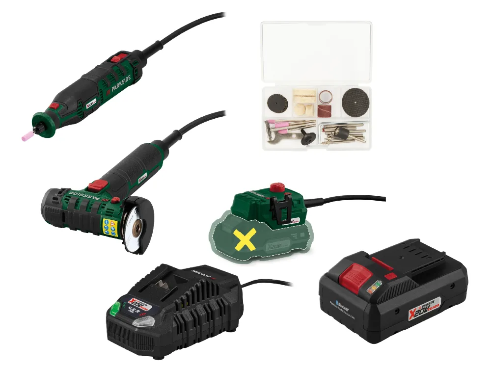 PARKSIDE® Aku modelárska súprava PMBSA 20-Li A1 + Smart akumulátor 20 V/4 Ah + Rýchlonabíjačka 20 V/4,5 A