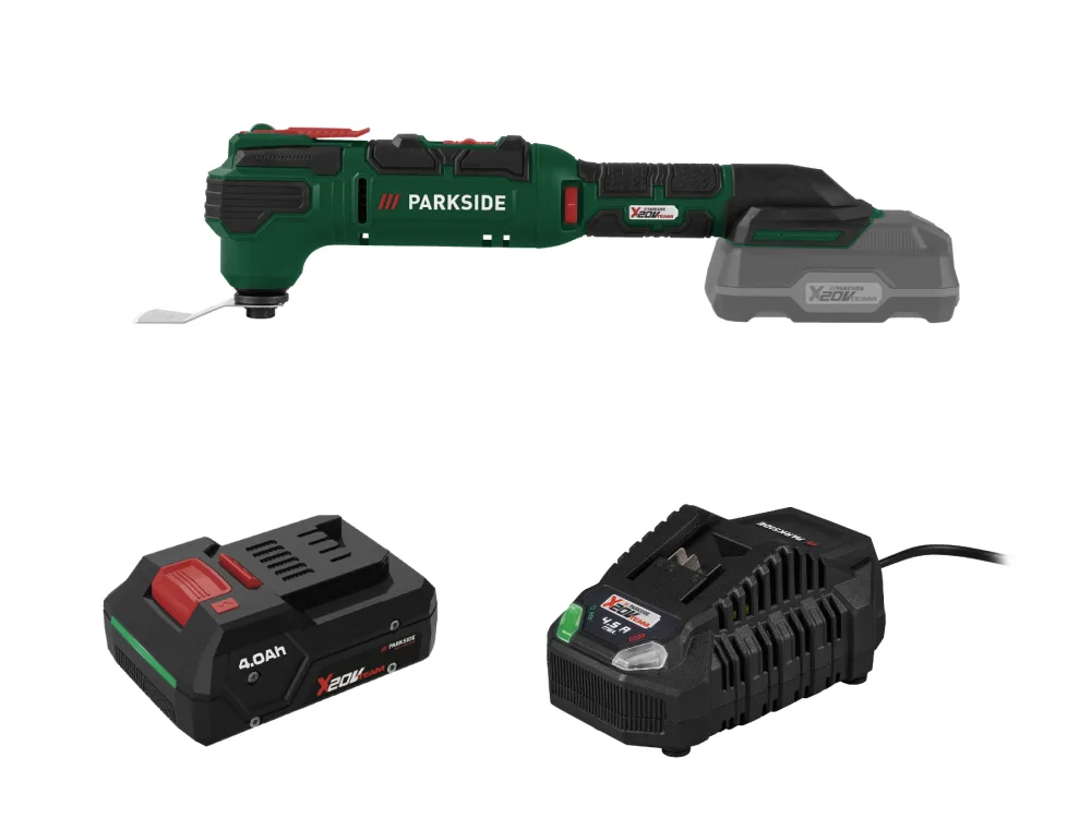 Parkside® Aku multifunkční nářadí Pamfw 20-Li C3, Smart 4 Ah