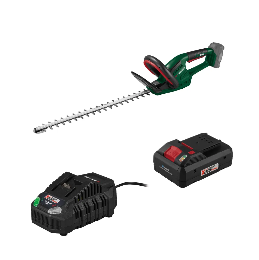 PARKSIDE® Aku nožnice na živý plot PHSA 20-Li D4 + Smart akumulátor 20 V/4 Ah + Rýchlonabíjačka akumulátora 20 V/4,5 A