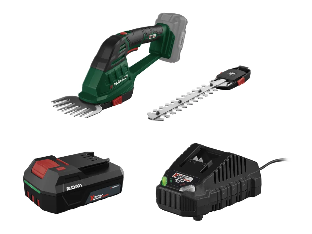 Parkside® Aku nůžky na trávník a živý plot Pags 20-Li A1, 2 Ah