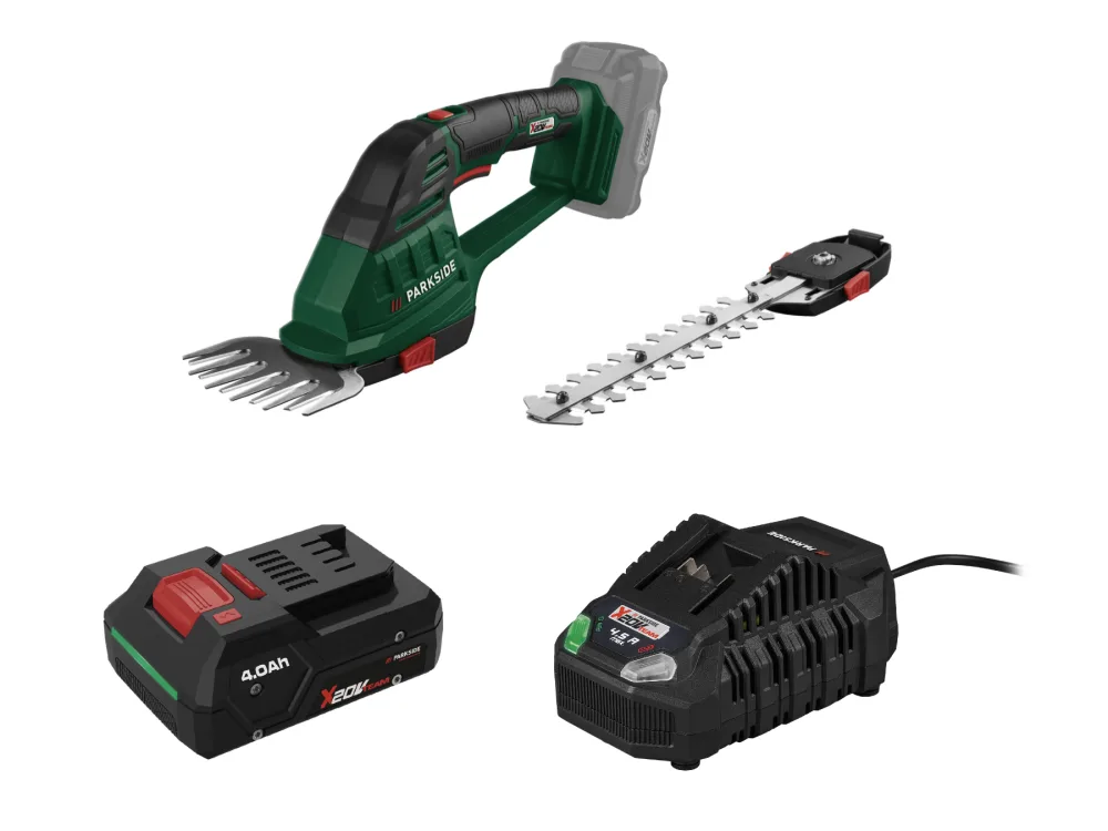 Parkside® Aku nůžky na trávník a živý plot Pags 20-Li A1, Smart 4 Ah
