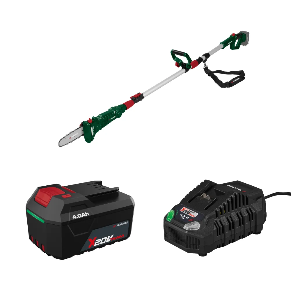 PARKSIDE® Aku odvetvovač 20 V PAHE E6 + Akumulátor 20 V/4 Ah PAP 204 A1 + Rýchlonabíjačka akumulátora 20 V/4,5 A PLG 20 C3