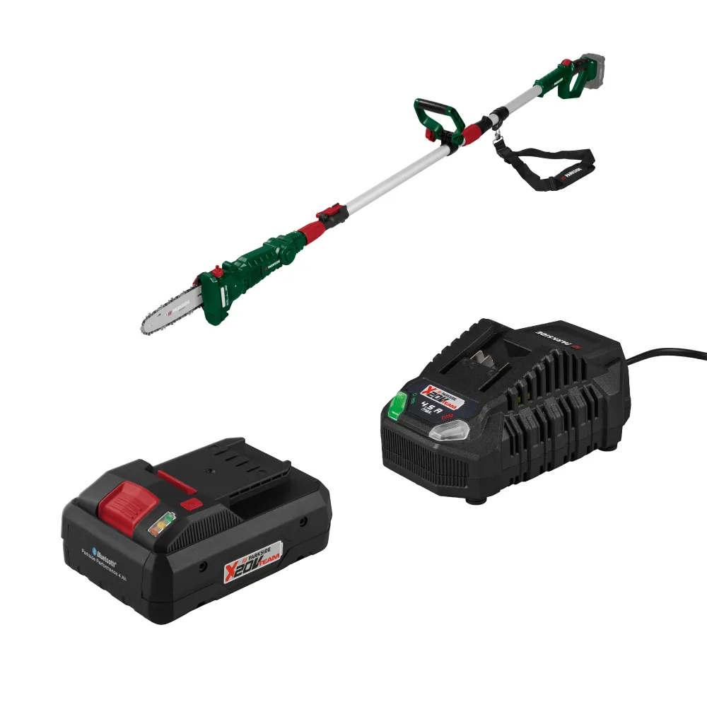 PARKSIDE® Aku odvetvovač 20 V PAHE E6 + Smart akumulátor 20 V/4 Ah PAPS 204 B1 + Rýchlonabíjačka akumulátora 20 V/4,5 A PLG 20 C3