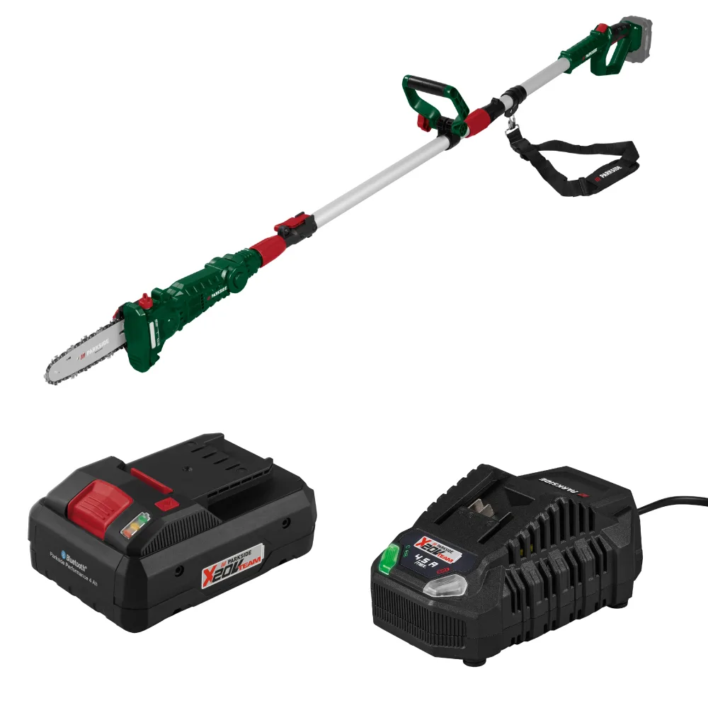 PARKSIDE® Aku odvetvovač 20 V PAHE E6 + Smart akumulátor 20 V/4 Ah PAPS 204 B1 + Rýchlonabíjačka akumulátora 20 V/4,5 A PLG 20 C3