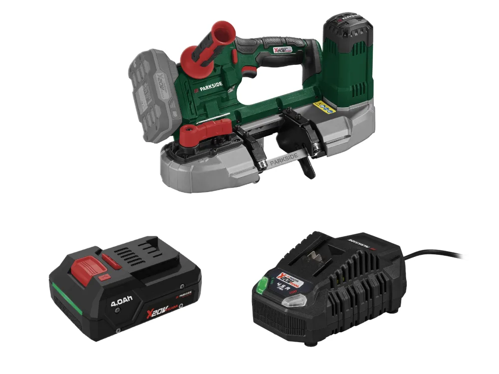 Parkside® Aku pásová pila Pmba 20-Li A1, Smart 4 Ah
