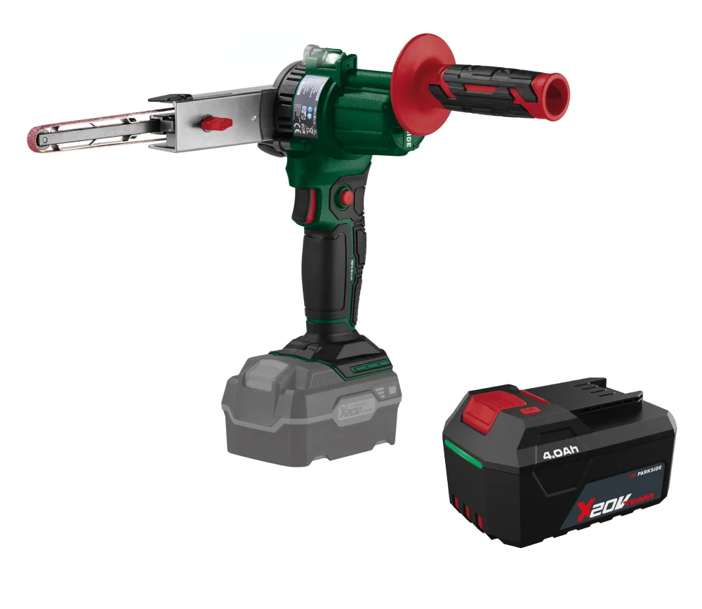 PARKSIDE® Aku pásový pilník 20 V PBFA 20-Li A1 + Akumulátor 20 V/4 Ah PAP 204 A1