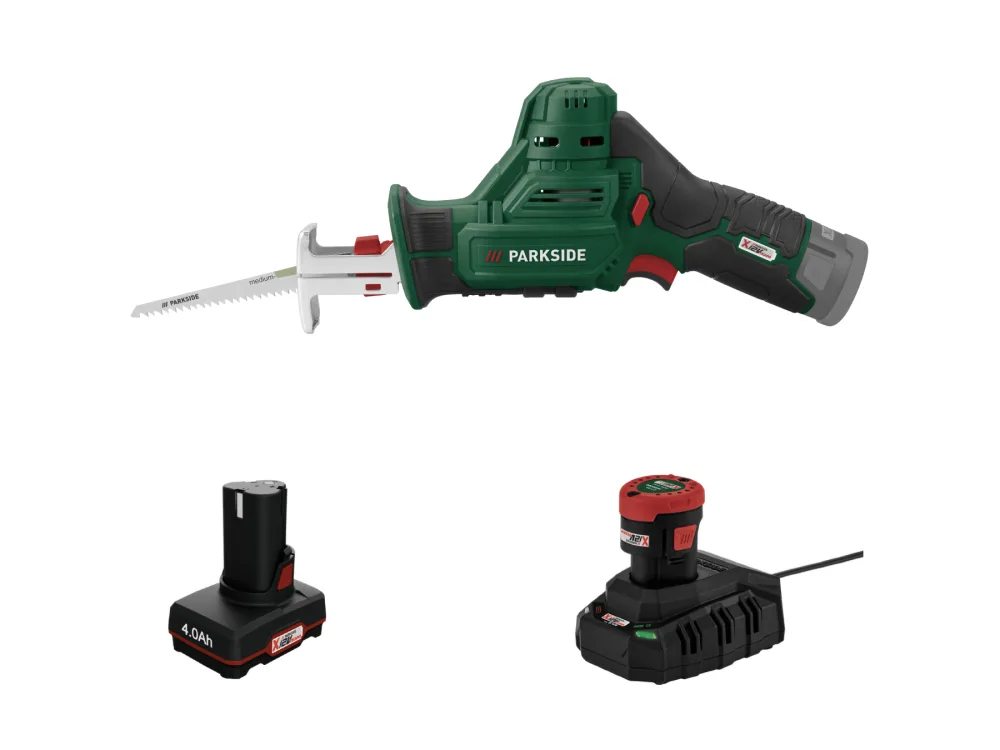 Parkside® Aku pilka na větve Paas 12 C3, 2 Ah a 4 Ah