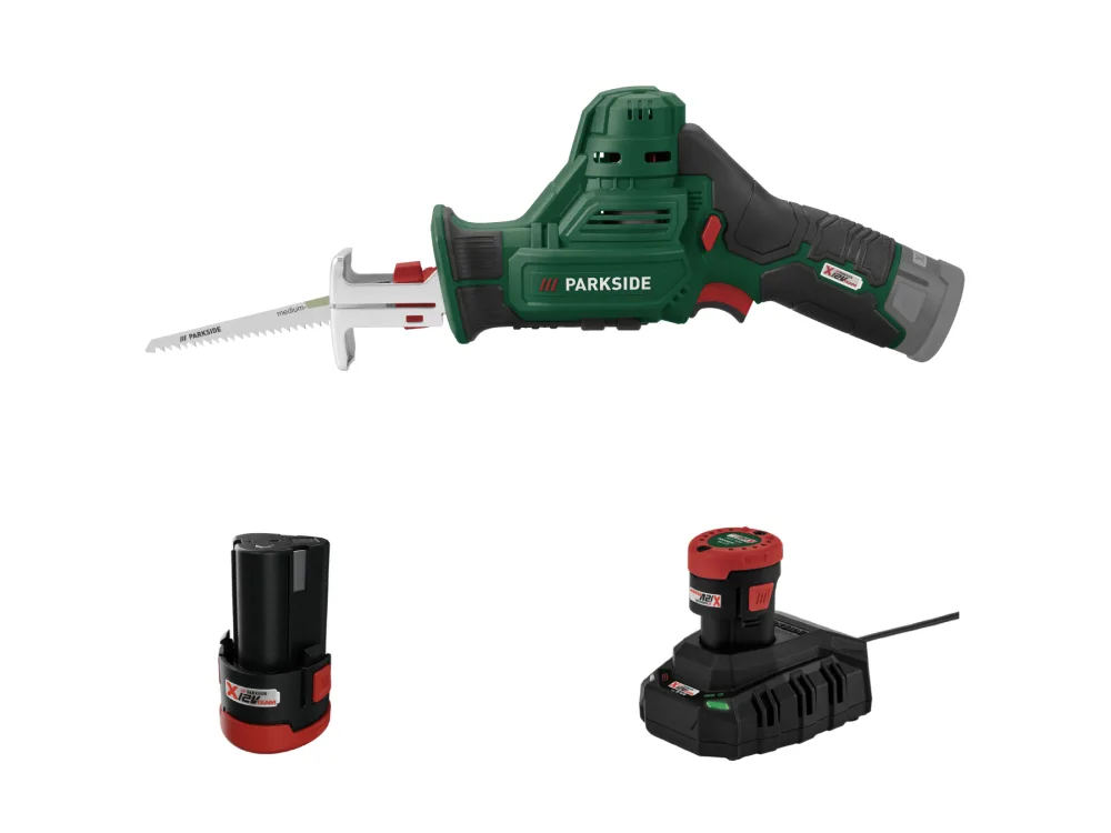 Parkside® Aku pilka na větve Paas 12 C3, 2x 2 Ah