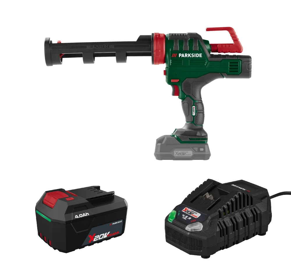 PARKSIDE® Aku pištoľ na kartuše 20 V PKPA 20-Li A2 + Akumulátor 20 V/4 Ah + Rýchlonabíjačka akumulátora 20 V/4,5 A