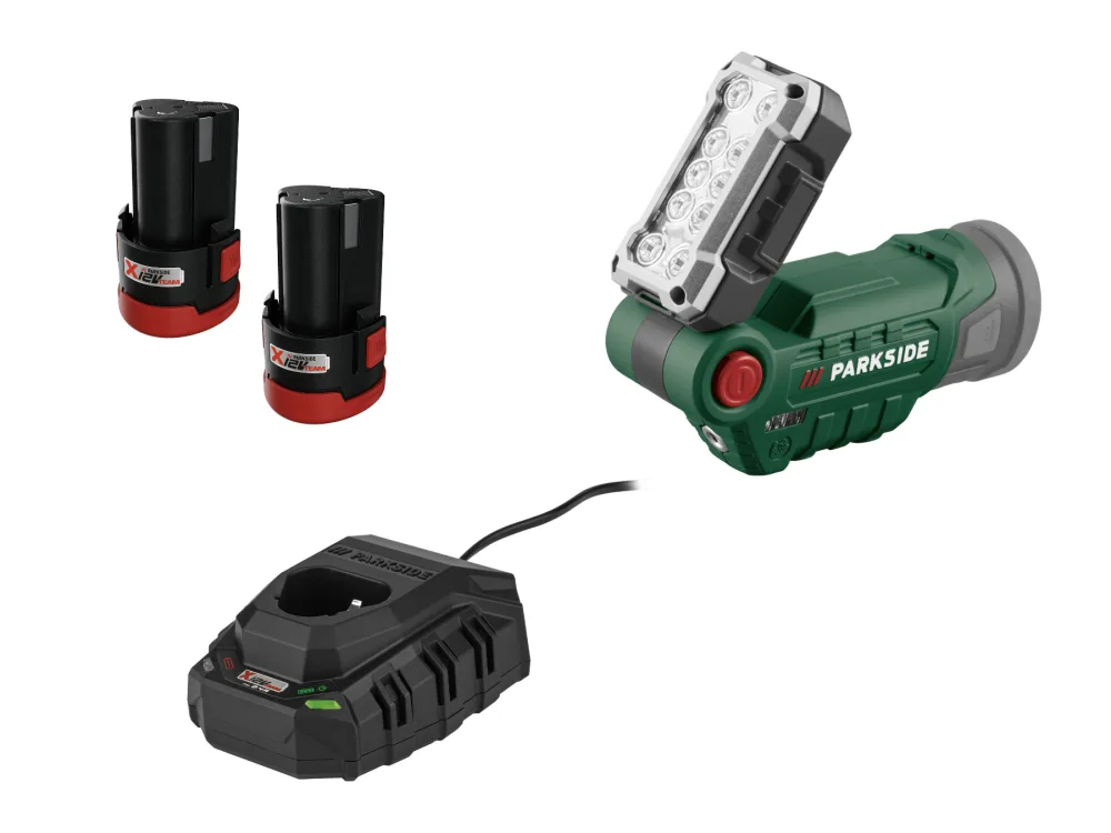 Parkside® Aku pracovní LED světlo Plla 12 D3, 2x 2 Ah
