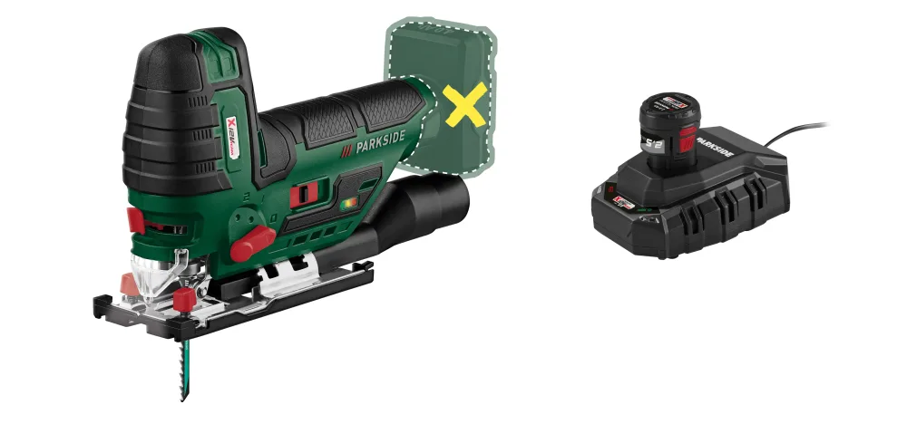 PARKSIDE® Aku priamočiara píla 12 V PSTKA 12 C3 + Akumulátor 12 V/2,5 Ah PAPK 12 2.5 B1 + Nabíjačka 6 A PLGK 12 6.0 B1