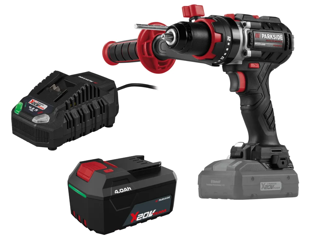 PARKSIDE® Aku príklepová vŕtačka 20 V PSBSAP 20-Li C3 + Rýchlonabíjačka akumulátora 20 V/4,5 A + Akumulátor 20 V/4 Ah