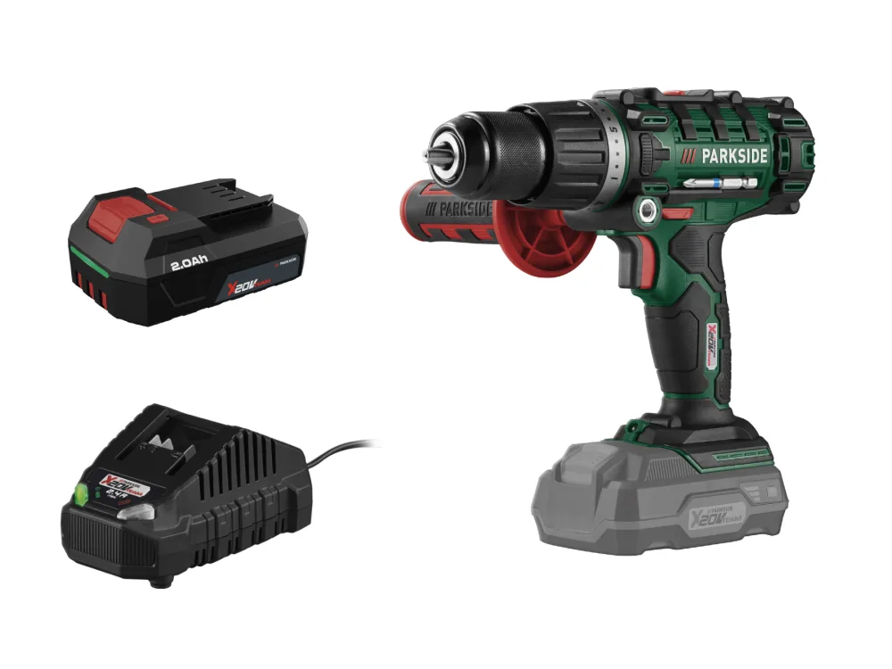Parkside® Aku příklepová vrtačka Psbsa 20-Li E4, 2 Ah