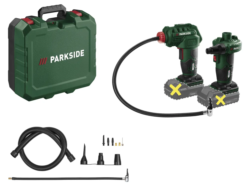 PARKSIDE® Aku pumpa PALP 20-Li C3 + Aku kompresor PAK 20-Li C3 – bez akumulátora