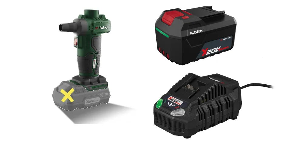 PARKSIDE® Aku pumpa PALP 20-Li C3 + Akumulátor 20 V/4 Ah PAP 204 A1 + Rýchlonabíjačka 20 V/4,5 A PLG 20 C3