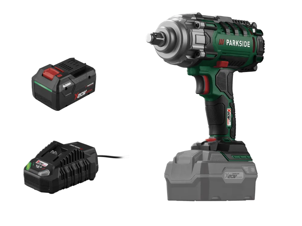 Parkside® Aku rázový utahovák na kola auta Passk 20-Li C4, Smart 8 Ah