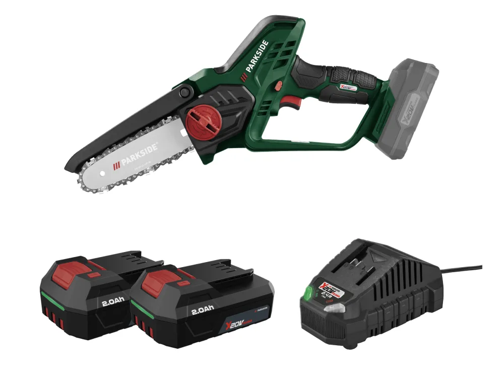 Parkside® Aku řetězová pila Paghs 20-Li C4, 2x 2 Ah