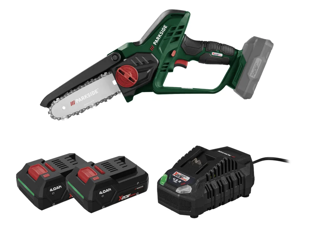 Parkside® Aku řetězová pila Paghs 20-Li C4, 2x Smart 4 Ah