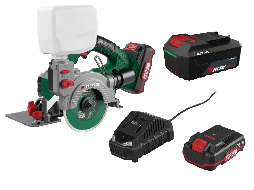 PARKSIDE® Aku rezačka dlaždíc s príslušenstvom 20 V PAFS 20 A1 + Akumulátor 20 V/4 Ah