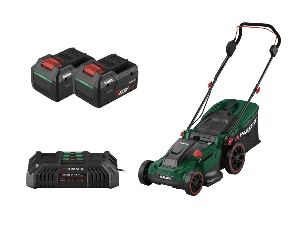 Parkside® Aku sekačka na trávu Parm 41 A1, 2x Smart 8 Ah