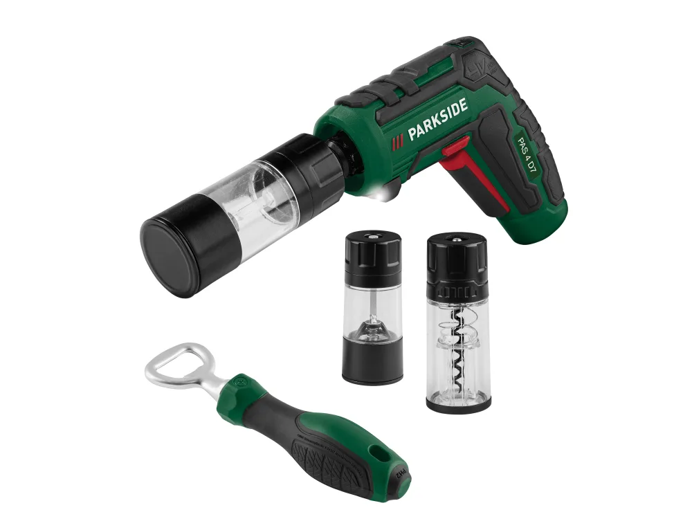PARKSIDE® Aku skrutkovač s príslušenstvom na grilovanie 4 V PAS 4 D7