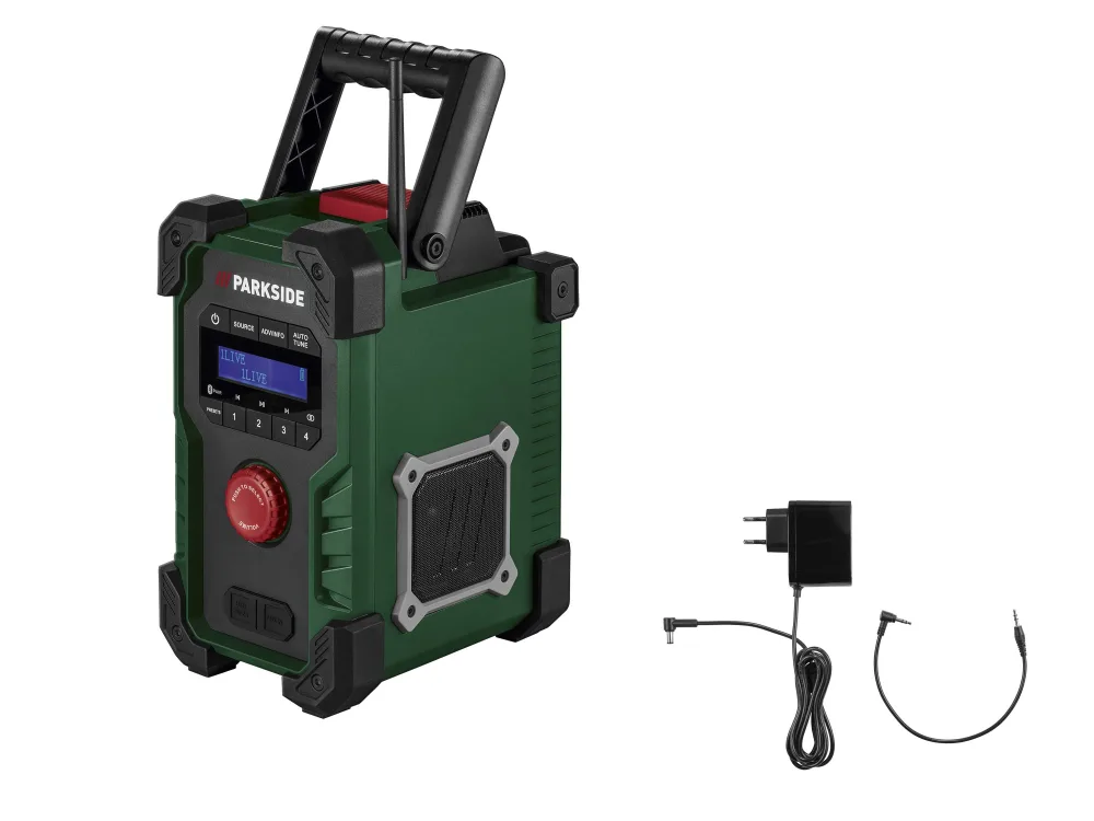 PARKSIDE® Aku stavebné rádio 20V/12V PBR 10 A1 - bez akumulátora