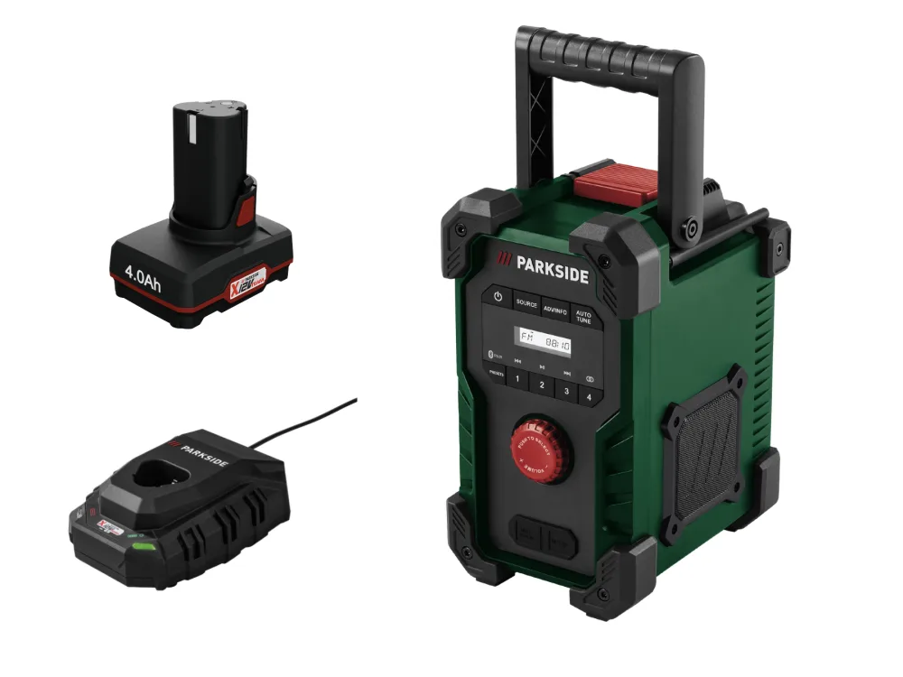 Parkside® Aku stavební rádio PBR 10 A1, 4 Ah