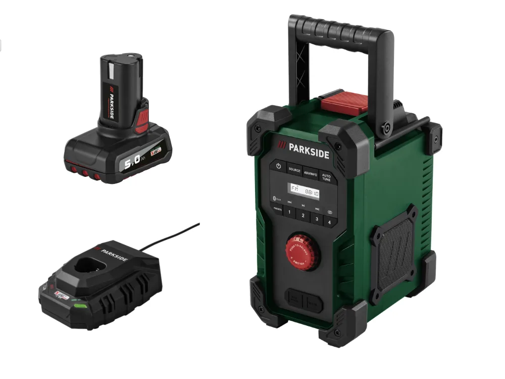 Parkside® Aku stavební rádio PBR 10 A1, 5 Ah