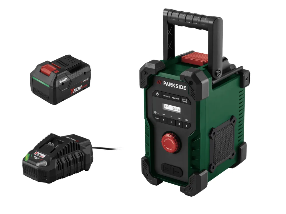 Parkside® Aku stavební rádio PBR 10 A1, Smart 8 Ah