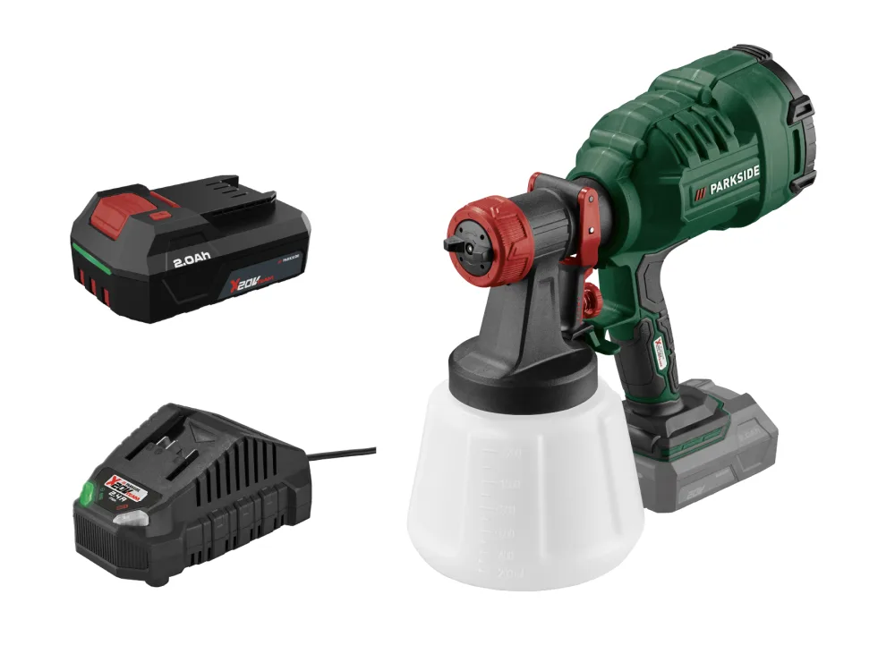 Parkside® Aku stříkací pistole na barvu Pfsa 20-Li B2, 2 Ah