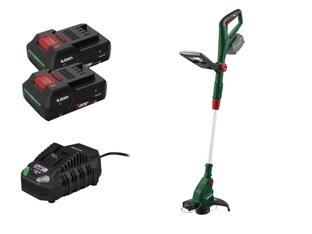 Parkside® Aku strunová sekačka Prta 20-Li D3, 2x Smart 4 Ah
