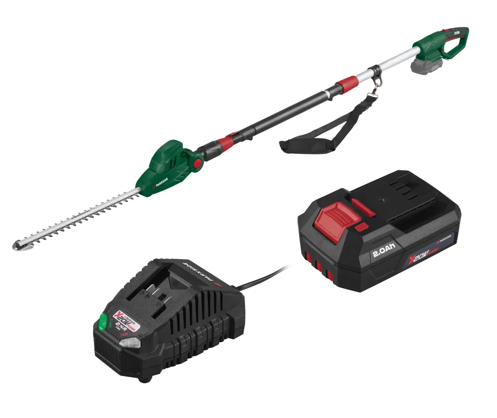 PARKSIDE® Aku teleskopické nožnice na živý plot 20 V PATHS 20 A1 + Akumulátor 20 V/2 Ah + Nabíjačka na akumulátor 20 V/2,4 A