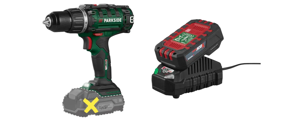 PARKSIDE® Aku vŕtací skrutkovač PABS 20-Li I9 + Akumulátor 20 V/2 Ah PAP 202 A1 + Nabíjačka na akumulátor 20 V/2,4 A PLG 20 C1