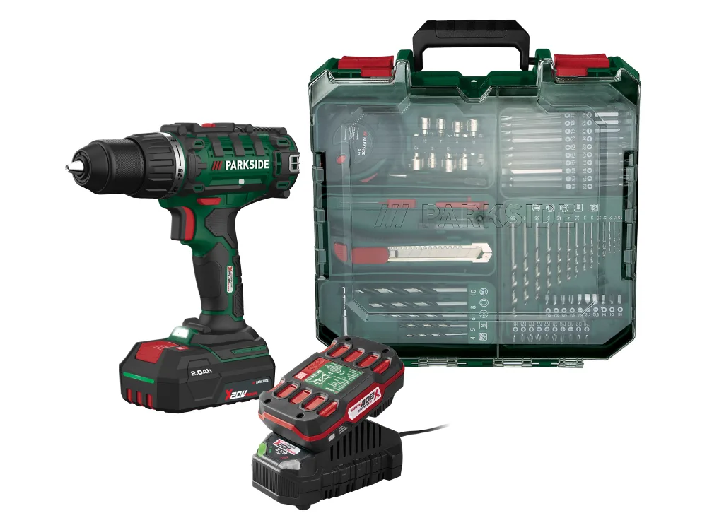 PARKSIDE® Aku vŕtací skrutkovač s príslušenstvom 20 V PABS 20-Li I9