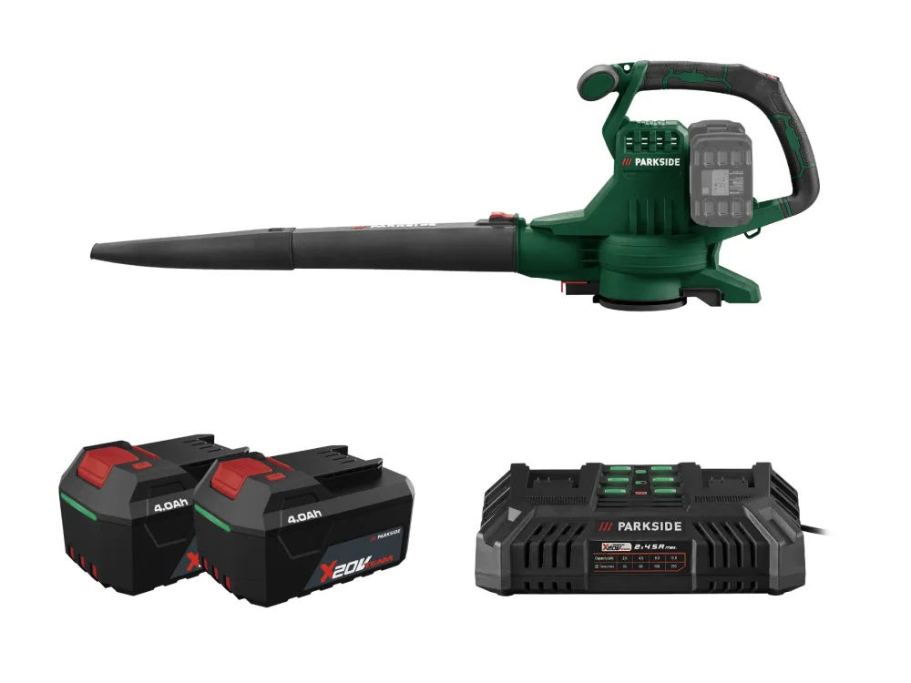 Parkside® Aku vysavač / foukač listí Plsa D3, 2x 4 Ah